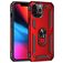 Mobigear Armor Ring iPhone 13 Pro Max Tvrdý plast Zadní kryt odolný proti nárazům s prstýnkem - Červená