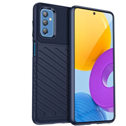 Mobigear Groove Samsung Galaxy M52 TPU flexible Carcasa - Azul