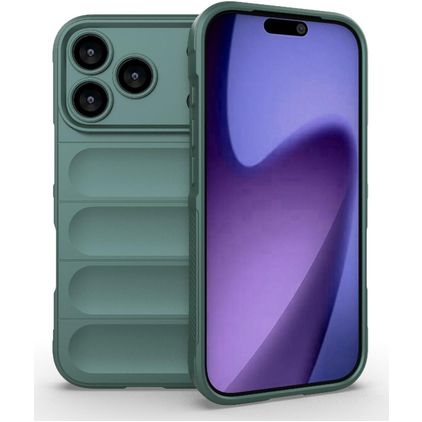 Mobigear Bumpy iPhone 17 Pro Flexibel TPU Skal - Grön