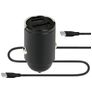 Mobiparts Car Charger Dual USB / USB-C Autonabíječka USB-C 1 m Fast Charge 30W 3A - Černá