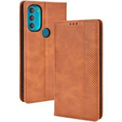 Mobigear Sensation Motorola Moto G71 5G Funda tipo libro Cartera - Marrón