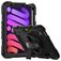 Mobigear SureGrip Xtreme iPad Mini 6 (2021) Plastica rigida / Silicone Back cover + Portapenna + Tracolla + Supporto - Nero
