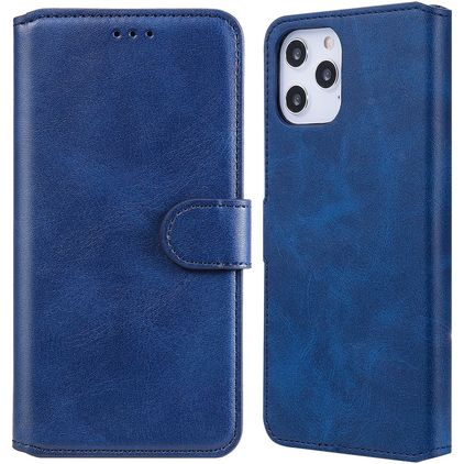 Mobigear Wallet iPhone 12 Pro Max Plånboksfodral med sedelfack - Blå