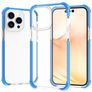 Mobigear Full Bumper iPhone 14 Plus Hårdt Bagsidecover Stødsikkert - Gennemsigtig / Blå