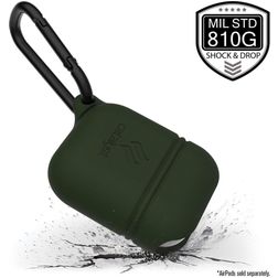 Catalyst Waterproof Etui Elastyczny Silikon Waterproof do Apple AirPods 1 - Ciemnozielony