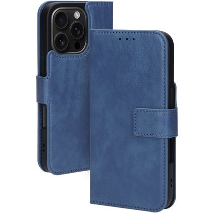 Mobiparts Classic Wallet MagSafe iPhone 16 Pro Capa livro Carteira - Steel Blue