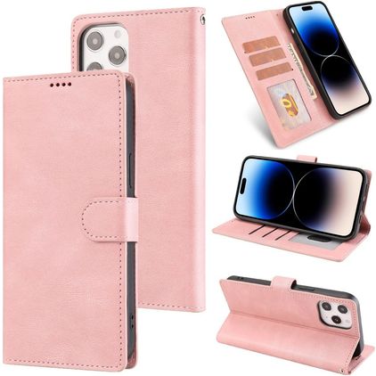Mobigear Wallet iPhone 14 Pro Funda tipo libro Cartera - Oro rosa