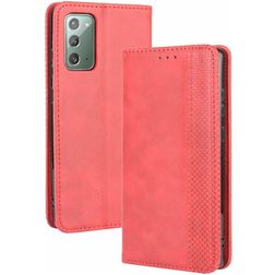 Mobigear Sensation Samsung Galaxy S20 FE Pungetui med Seddelrum - Rød