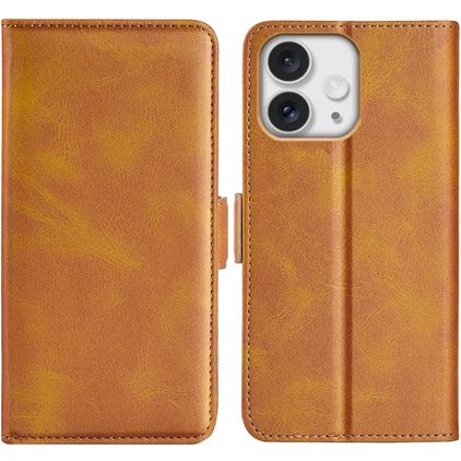 Mobigear Slim Magnet iPhone 16 Pro Max Funda tipo libro Cartera - Coñac