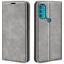 Mobigear Retro Slim Motorola Moto G71 5G Plånboksfodral med sedelfack - Grå