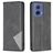 Mobigear Rhombus Slim Motorola Moto G85 Capa livro - Preto