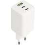 Mobiparts GaN Triple USB / USB-C Nabíječka Power Delivery 65W - Bílá