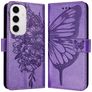 Mobigear Butterfly Samsung Galaxy S24 FE Wallet case - Purple