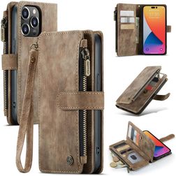 CaseMe C30 iPhone 14 Pro Max Pungetui med Seddelrum - Brun