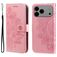 Mobigear Flowers iPhone 17 Pro Max Plånboksfodral med sedelfack - Roséguld