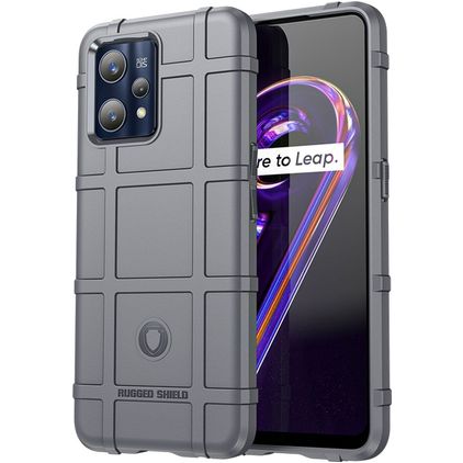 Mobigear Rugged Shield Realme 9 Pro Plus TPU flexible Carcasa Antigolpes - Gris