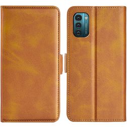 Mobigear Slim Magnet Nokia G21 Funda tipo libro Cartera - Coñac