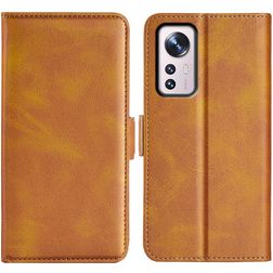 Mobigear Slim Magnet Xiaomi 12 Pro Cover a libro portafoglio - Cognac