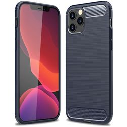 Mobigear Brushed Slim iPhone 13 Fleksibel TPU Bagsidecover - Blå