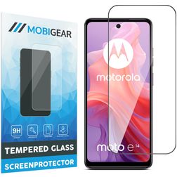 Mobigear Premium Motorola Moto E14 Tempered Glass Screen Protector - Case Friendly - Black