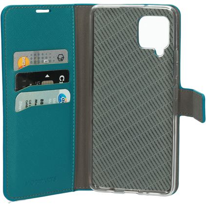 Mobiparts Saffiano Wallet Samsung Galaxy A42 Etui z klapką typu portfel - Turkusowy