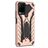 Mobigear Armor Stand Vivo Y21s Plástico rígido Capa traseira Antichoque com suporte - Rosa dourado