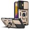 Mobigear Armor Ring Cam Slide POCO F4 GT Plástico rígido Capa traseira Antichoque com anel e tampa deslizante para câmara - Dourado