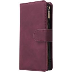 Mobigear Zipper Samsung Galaxy A41 Cover a libro portafoglio - Rosso