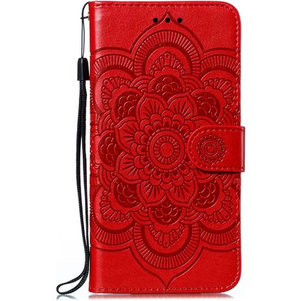 Mobigear Mandala Google Pixel 4a 5G Wallet case - Red