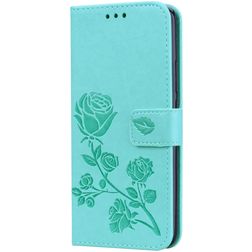 Mobigear Roses Huawei Mate 20 Pro Wallet case - Turquoise