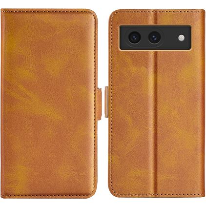 Mobigear Slim Magnet Google Pixel 8a Lompakkokotelo + Setelitasku - Konjakki