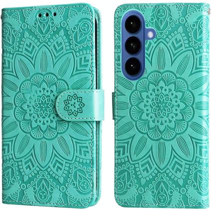 Mobigear Sunflower Samsung Galaxy S26 Plus Capa livro Carteira - Verde