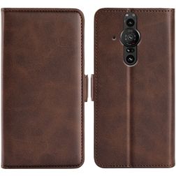 Mobigear Slim Magnet Sony Xperia Pro-I Knížkové pouzdro Peněženka - Hnědá