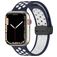 Mobigear Sport Plus Mag Bracelete Silicone Fecho magnético para Apple Watch - 42/41/40/38 mm - Branco / Azul marinho