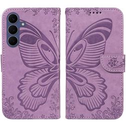 Mobigear Butterfly Samsung Galaxy S26 FE Lompakkokotelo + Setelitasku - Violetti