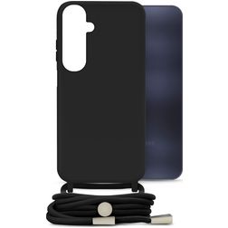 Mobilize Lanyard Gelly Samsung Galaxy A25 TPU flexível Capa com cordão - Preto