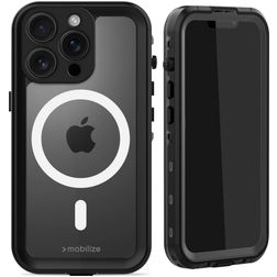 Mobilize Waterproof iPhone 16 Pro Resistente à água MagSafe Plástico rígido Capa traseira - Preto