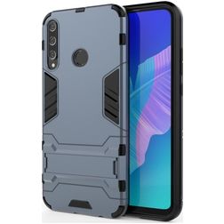 Mobigear Armor Stand Huawei P40 Lite E Hardcase Back cover Antiurto con supporto - Blu