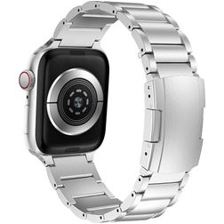 Mobigear Brisbane Titaani Apple Watch Ranneke Perhoslukko - 42/41/40/38 mm - Hopea