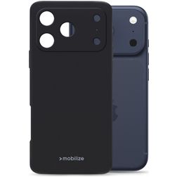 Mobilize Rubber Gelly iPhone 17 Pro TPU flexible Carcasa - Negro