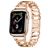 Mobigear Vienna Rostfritt stål Apple Watch Armband Fjärilslås - 49/46/45/44 mm - Roséguld