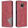 Mobigear Rhombus Slim Nokia G20 Wallet case - Red