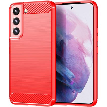 Mobigear Brushed Slim Samsung Galaxy S23 Ultra TPU flessibile Back cover - Rosso