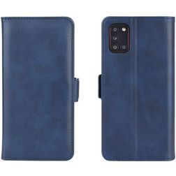 Mobigear Slim Magnet Samsung Galaxy A31 Wallet case - Dark Blue