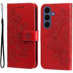 Mobigear Flowers Samsung Galaxy S26 FE Cover a libro portafoglio - Rosso