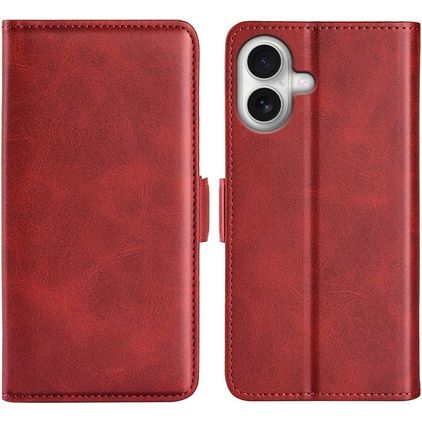Mobigear Slim Magnet iPhone 17 Funda tipo libro Cartera - Rojo