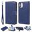 Mobigear Wallet iPhone 12 Mini Cover Aftageligt 2-i-1-pungetui med Seddelrum - Blå