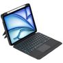 Mobigear Detachable Rotating iPad Air 11 pollici (2025) Cover a libro con tastiera Bluetooth QWERTY + Portapenna - Nero