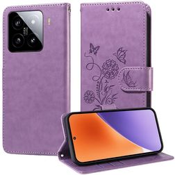 Mobigear Flowers Xiaomi 15 Capa livro Carteira - Roxo
