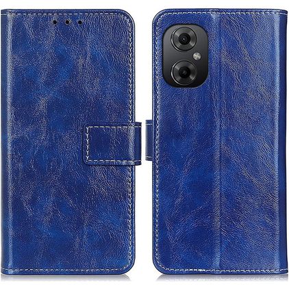 Mobigear Basic POCO M5 Pungetui med Seddelrum - Blå
